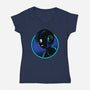 Shadow Cyborg-Womens-V-Neck-Tee-spoilerinc