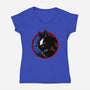 Dark Hedgehog-Womens-V-Neck-Tee-spoilerinc