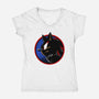 Dark Hedgehog-Womens-V-Neck-Tee-spoilerinc