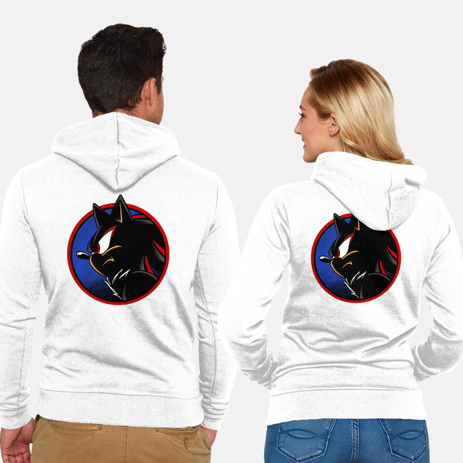 Dark Hedgehog-Unisex-Zip-Up-Sweatshirt-spoilerinc