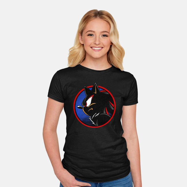 Dark Hedgehog-Womens-Fitted-Tee-spoilerinc