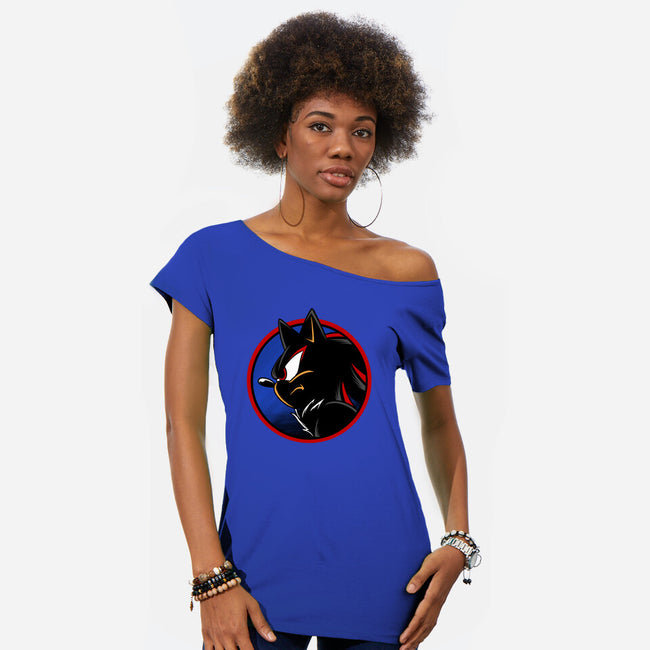 Dark Hedgehog-Womens-Off Shoulder-Tee-spoilerinc