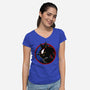 Dark Hedgehog-Womens-V-Neck-Tee-spoilerinc