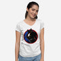 Dark Hedgehog-Womens-V-Neck-Tee-spoilerinc