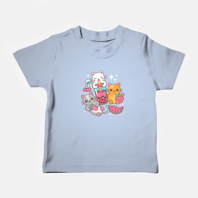 Boba Tea Kittens-Baby-Basic-Tee-robyriker