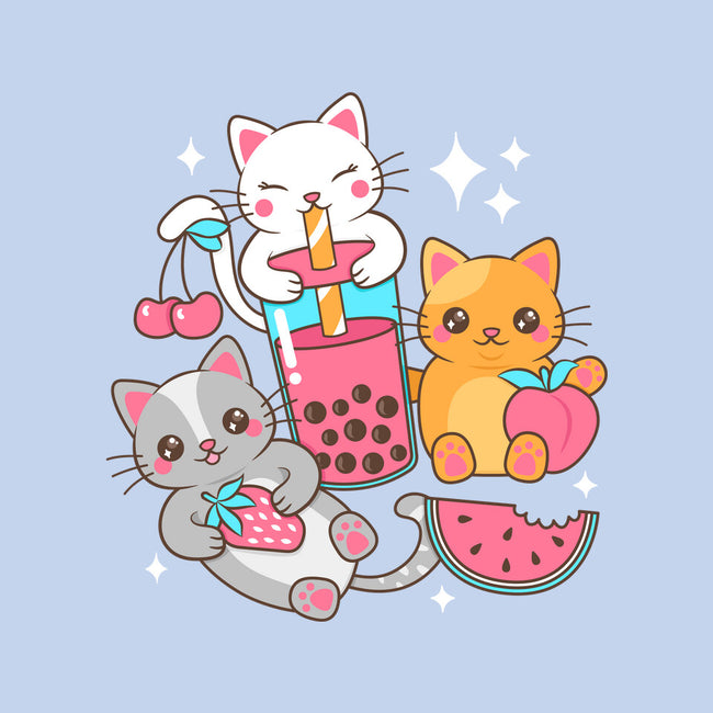 Boba Tea Kittens-None-Removable Cover w Insert-Throw Pillow-robyriker