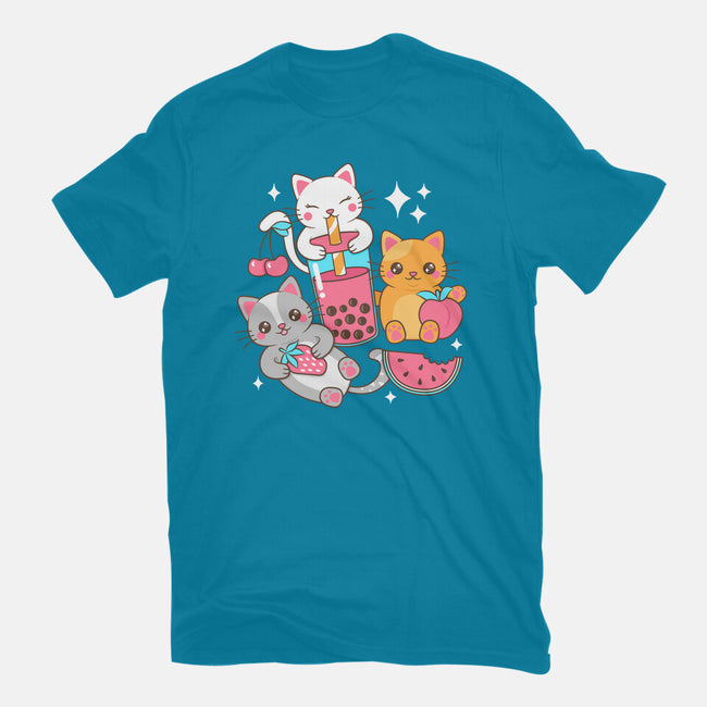 Boba Tea Kittens-Mens-Heavyweight-Tee-robyriker