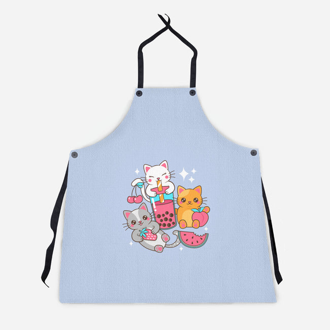 Boba Tea Kittens-Unisex-Kitchen-Apron-robyriker