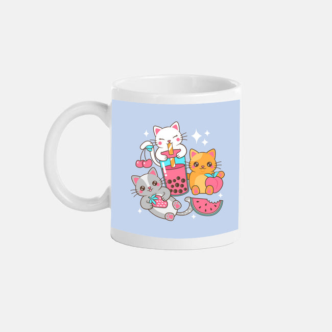 Boba Tea Kittens-None-Mug-Drinkware-robyriker