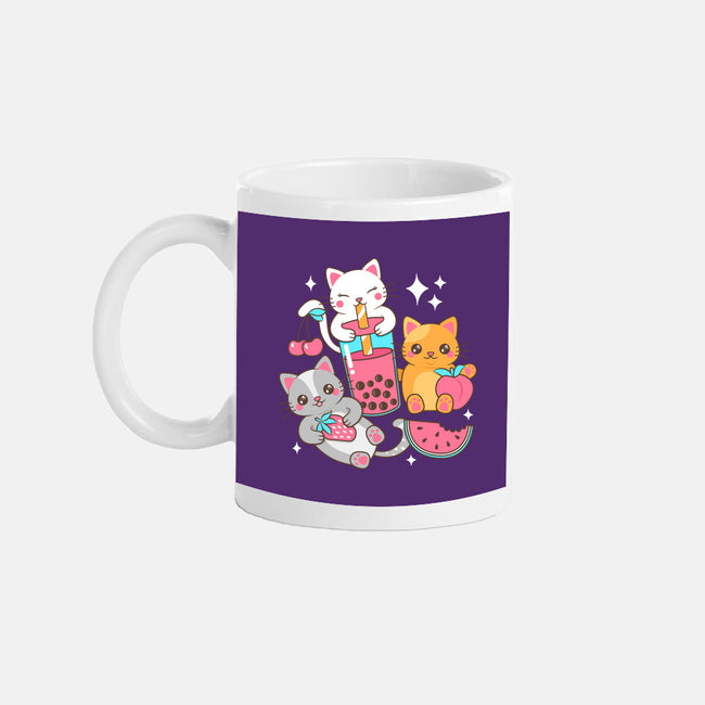 Boba Tea Kittens-None-Mug-Drinkware-robyriker