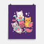 Boba Tea Kittens-None-Matte-Poster-robyriker