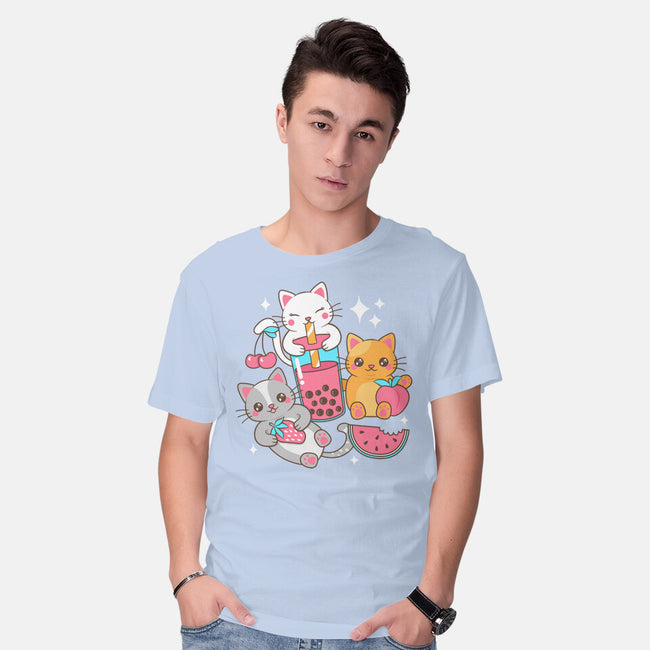 Boba Tea Kittens-Mens-Basic-Tee-robyriker