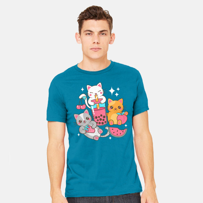 Boba Tea Kittens-Mens-Heavyweight-Tee-robyriker