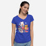 Boba Tea Kittens-Womens-V-Neck-Tee-robyriker