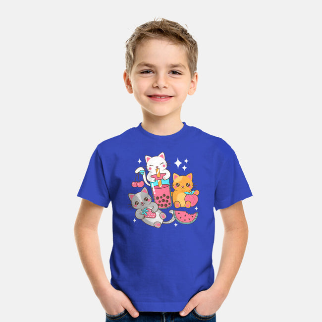 Boba Tea Kittens-Youth-Basic-Tee-robyriker