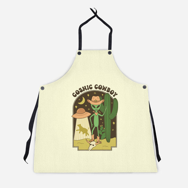 Cosmic Cowboy-Unisex-Kitchen-Apron-robyriker