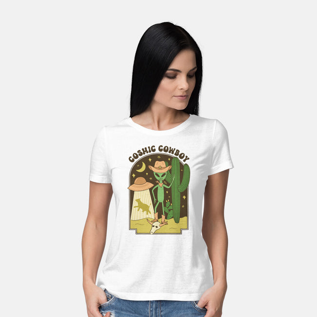 Cosmic Cowboy-Womens-Basic-Tee-robyriker