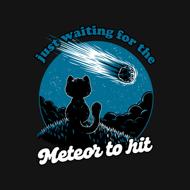 Cat Waiting The Meteor-Mens-Heavyweight-Tee-Studio Mootant