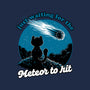 Cat Waiting The Meteor-Womens-Fitted-Tee-Studio Mootant