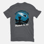 Cat Waiting The Meteor-Mens-Heavyweight-Tee-Studio Mootant