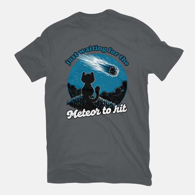 Cat Waiting The Meteor-Mens-Premium-Tee-Studio Mootant