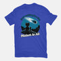 Cat Waiting The Meteor-Mens-Heavyweight-Tee-Studio Mootant