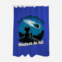 Cat Waiting The Meteor-None-Polyester-Shower Curtain-Studio Mootant