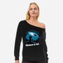 Cat Waiting The Meteor-Womens-Off Shoulder-Sweatshirt-Studio Mootant