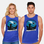 Cat Waiting The Meteor-Unisex-Basic-Tank-Studio Mootant