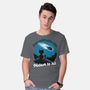 Cat Waiting The Meteor-Mens-Basic-Tee-Studio Mootant