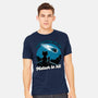 Cat Waiting The Meteor-Mens-Heavyweight-Tee-Studio Mootant