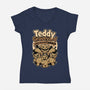 Teddy Graveyard Snack-Womens-V-Neck-Tee-Studio Mootant