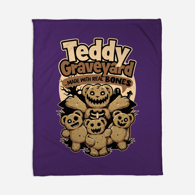 Teddy Graveyard Snack-None-Fleece-Blanket-Studio Mootant