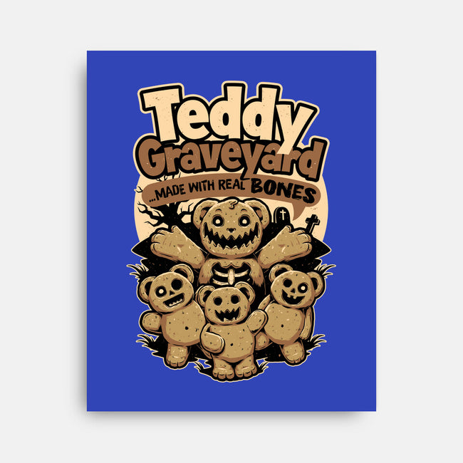 Teddy Graveyard Snack-None-Stretched-Canvas-Studio Mootant