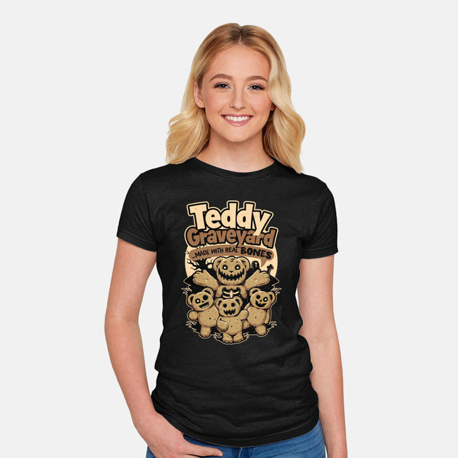 Teddy Graveyard Snack-Womens-Fitted-Tee-Studio Mootant