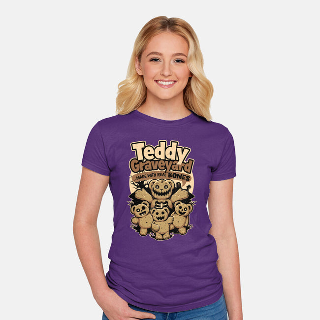 Teddy Graveyard Snack-Womens-Fitted-Tee-Studio Mootant