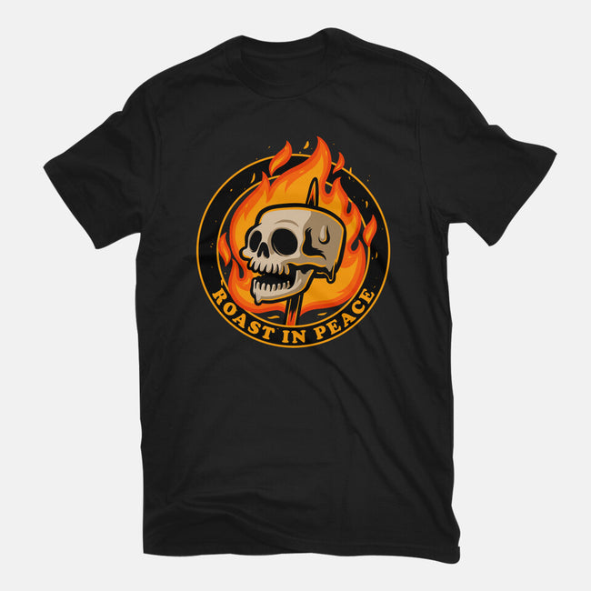 Marshmallow Skull Fire-Mens-Basic-Tee-Studio Mootant