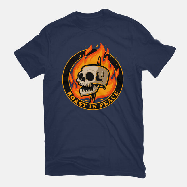 Marshmallow Skull Fire-Womens-Basic-Tee-Studio Mootant