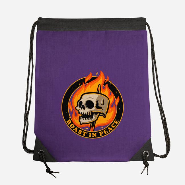Marshmallow Skull Fire-None-Drawstring-Bag-Studio Mootant