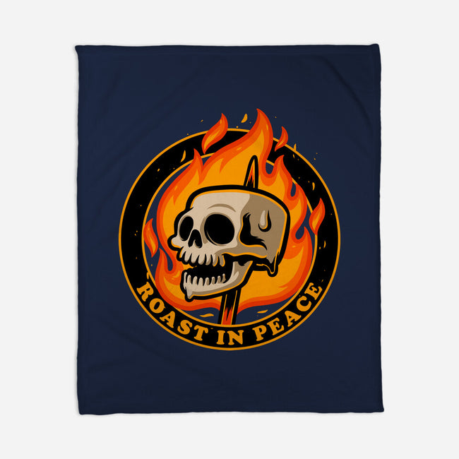 Marshmallow Skull Fire-None-Fleece-Blanket-Studio Mootant