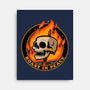 Marshmallow Skull Fire-None-Stretched-Canvas-Studio Mootant