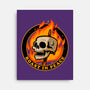 Marshmallow Skull Fire-None-Stretched-Canvas-Studio Mootant