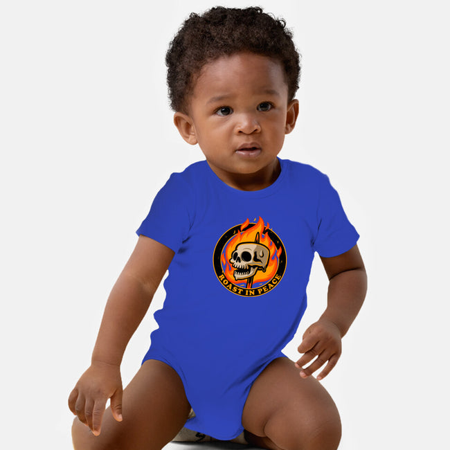 Marshmallow Skull Fire-Baby-Basic-Onesie-Studio Mootant