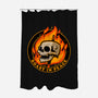 Marshmallow Skull Fire-None-Polyester-Shower Curtain-Studio Mootant