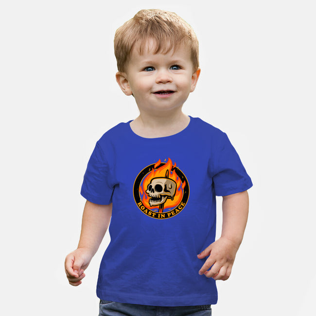 Marshmallow Skull Fire-Baby-Basic-Tee-Studio Mootant