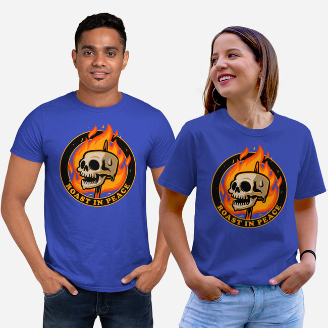 Marshmallow Skull Fire-Unisex-Basic-Tee-Studio Mootant