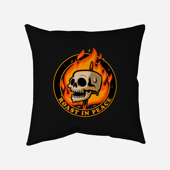 Marshmallow Skull Fire-None-Removable Cover w Insert-Throw Pillow-Studio Mootant