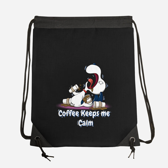 Keeps Me Calm-None-Drawstring-Bag-MaxoArt