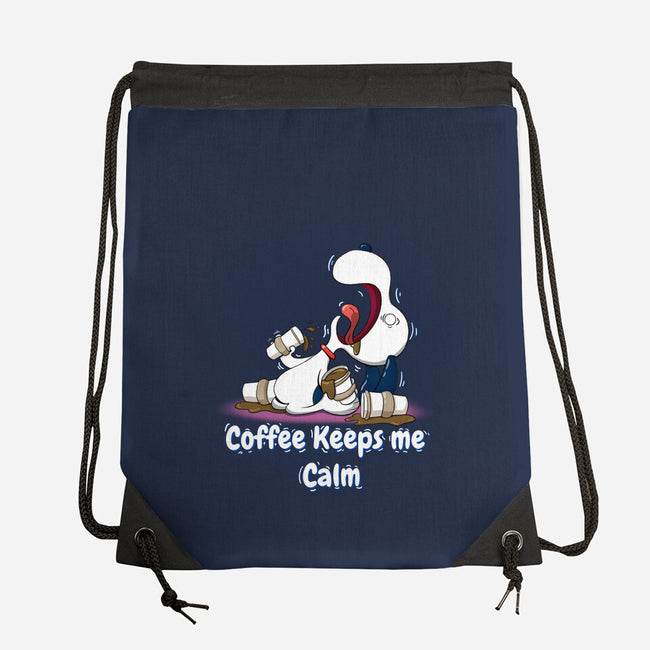 Keeps Me Calm-None-Drawstring-Bag-MaxoArt