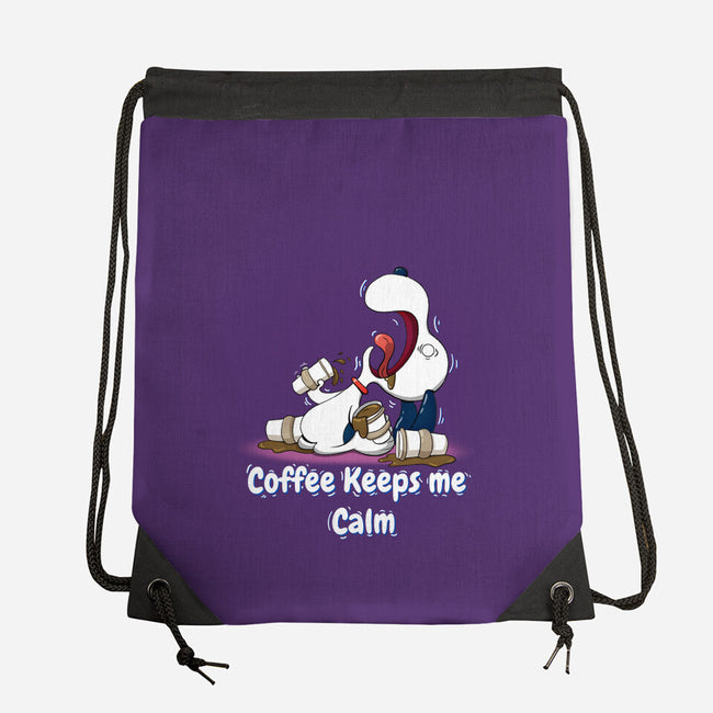 Keeps Me Calm-None-Drawstring-Bag-MaxoArt